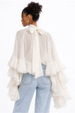 Soft Power Ruffle Top
