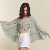 Kimono Sleeve Crop Top