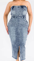 Strapless Denim Dress