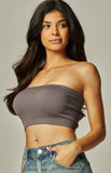 Ribbed Bandeau Tube Top